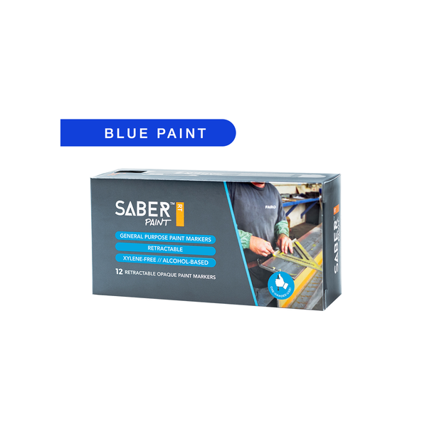 Saber Paint Rt Retractable Paint Marker, General Purpose, Blue, PK12 59120